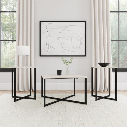Tobin Marble Top Coffee and End Table Set 3-piece