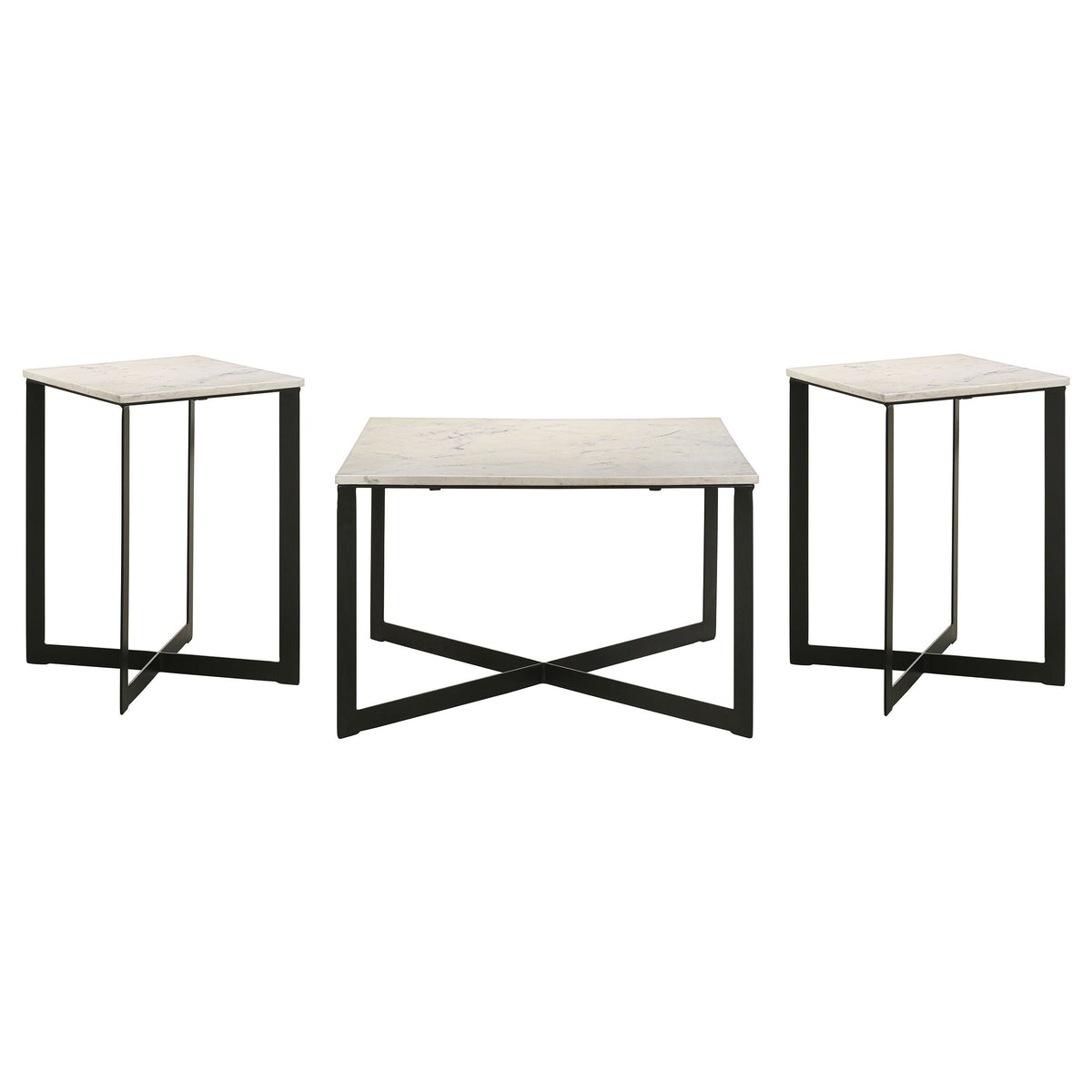 Tobin Marble Top Coffee and End Table Set