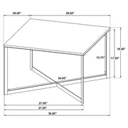 Tobin Square Marble Top Coffee Table White and Black