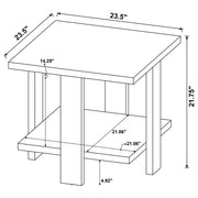 Dawn Square Engineered Wood End Table Mango Brown