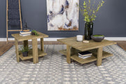 Dawn Round Coffee and End Table Set Mango Brown 2-piece