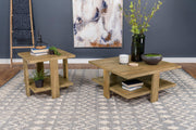 Dawn Round Coffee and End Table Set Mango Brown