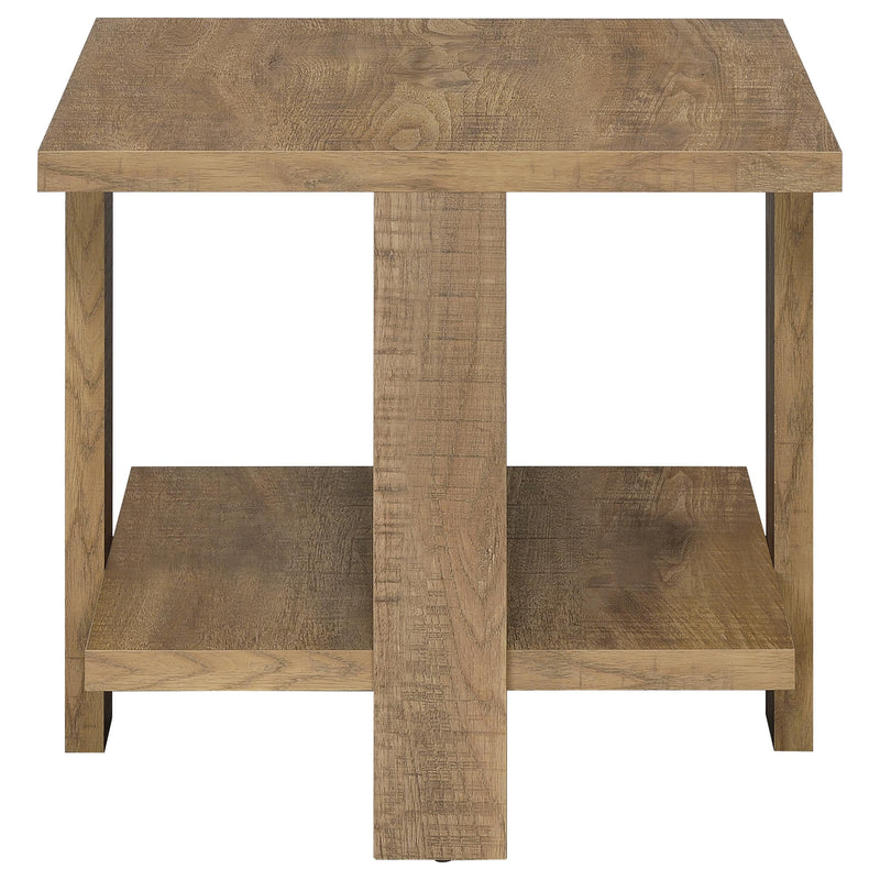 Dawn Round Coffee and End Table Set Mango Brown