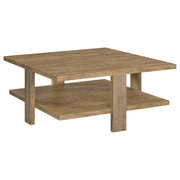 Dawn Round Coffee and End Table Set Mango Brown