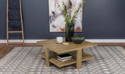 Dawn Square Engineered Wood Coffee Table Mango Brown Default Title