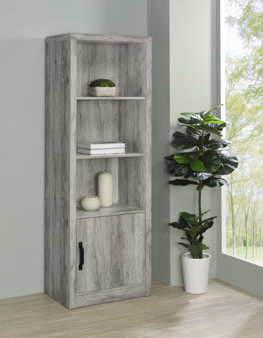 Burke 3-shelf Engineered Wood Media Tower Grey Driftwood Default Title