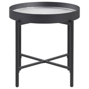 Ozella Round Coffee and End Table Set Sandy
