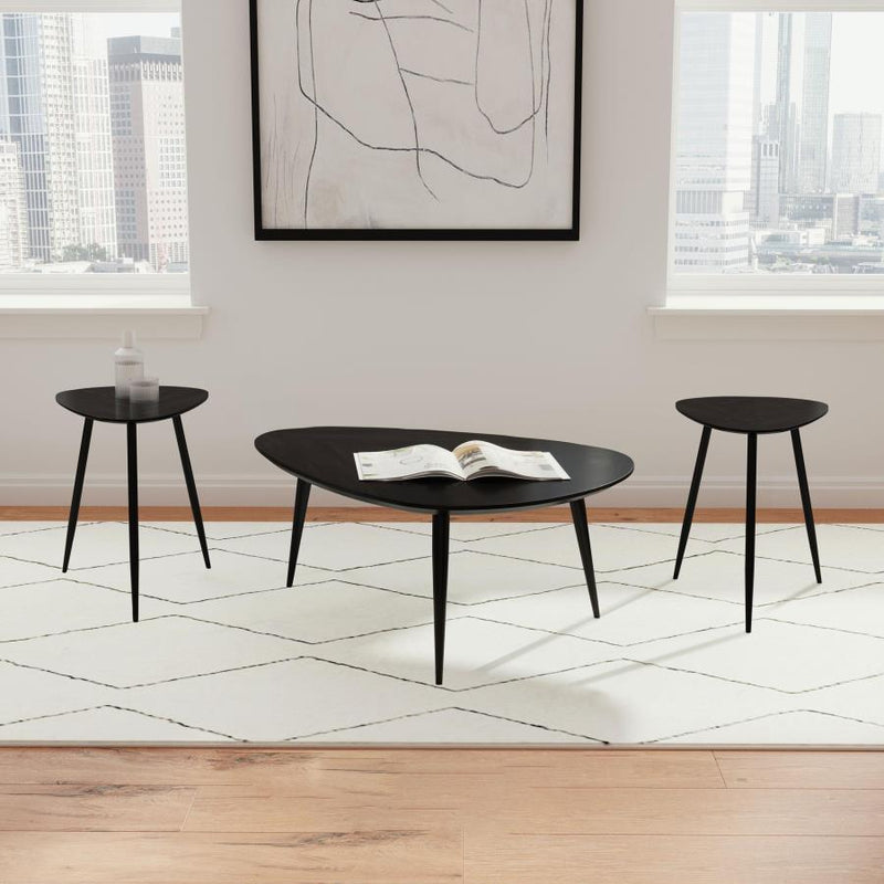Odessa Triangular Coffee and End Table Set 3-piece