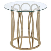 Monett Coffee and End Table Set Chocolate Chrome