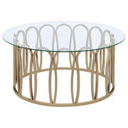 Monett Coffee and End Table Set Chocolate Chrome