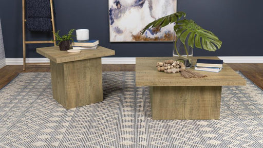 Devar Square Coffee and End Table Set Mango 2-piece