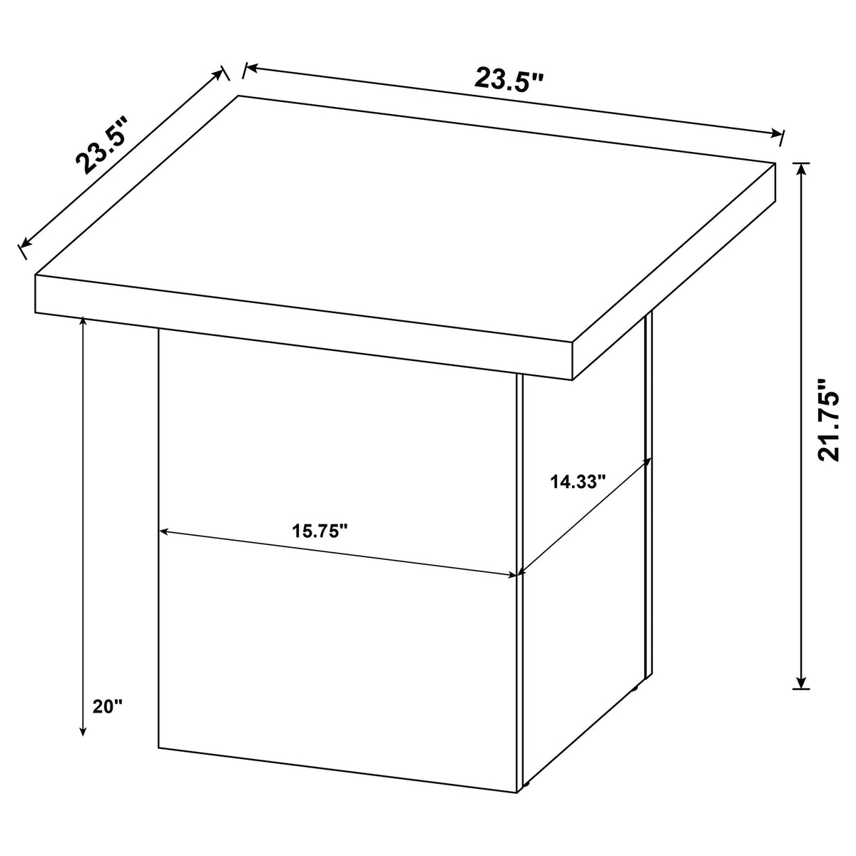 Devar Square Coffee and End Table Set