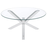 Kenzie Round Coffee and End Table Set Chrome