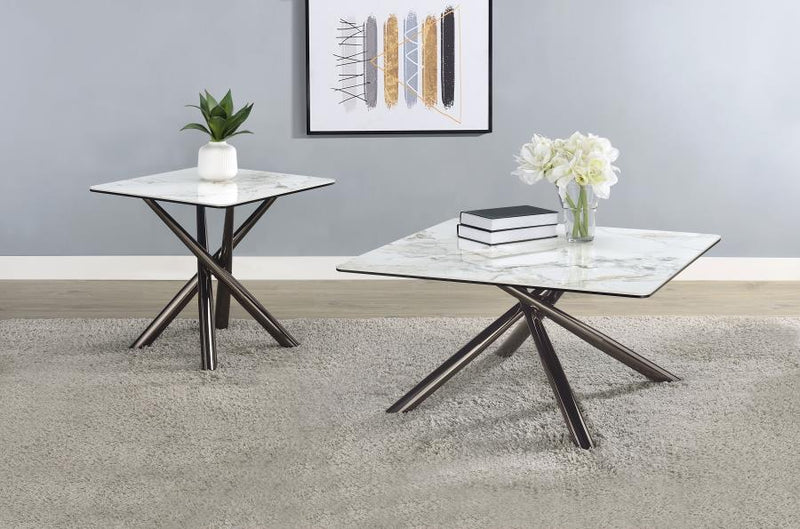 Carvell Square Coffee and End Table Set Mirage 2-piece