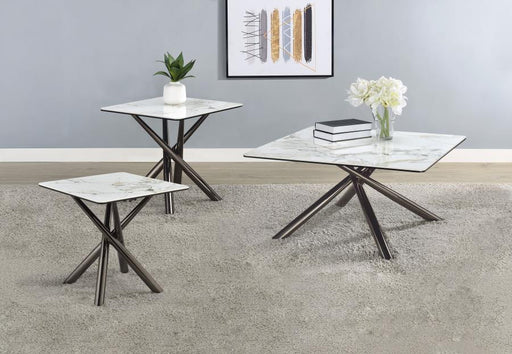 Carvell Square Coffee and End Table Set Mirage 3-piece
