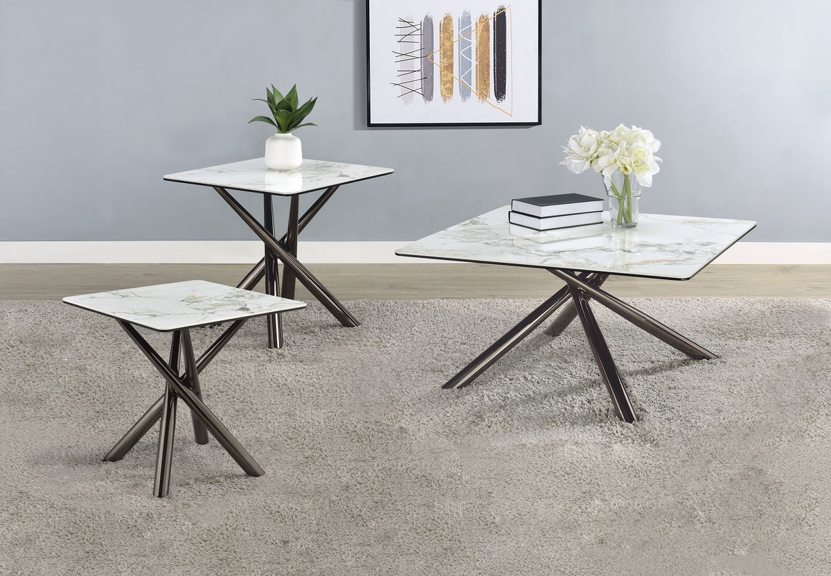Carvell Square Coffee and End Table Set Mirage
