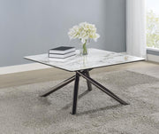 Carvell Square Sintered Stone Top Coffee Table Mirage White Default Title