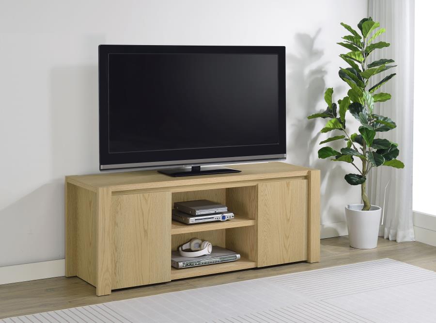 Laurelton 60-inch 2-door TV Stand Media Console Light Oak Default Title