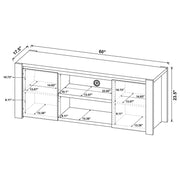 Laurelton 60-inch 2-door TV Stand Media Console Light Oak