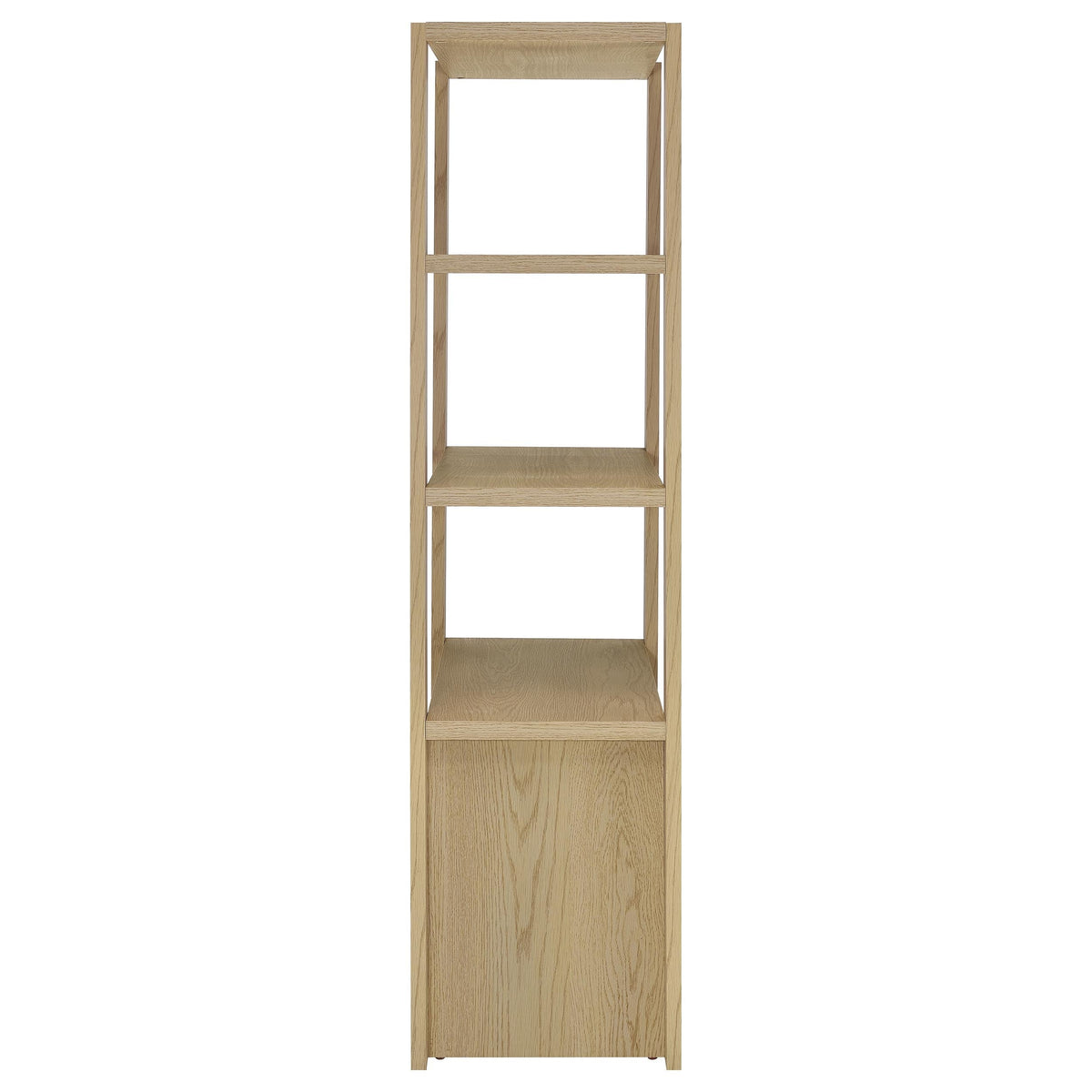 Laurelton 3-shelf Media Tower Tall Pier Cabinet Light Oak
