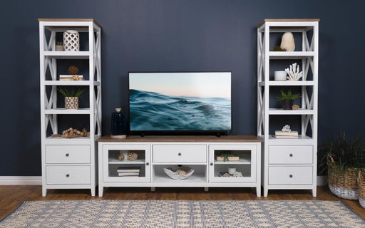 Hollis 3-piece 67-inch TV Stand Entertainment Center White Default Title