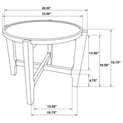 Cota Solid Wood Coffee and End Table Set Dark Brown