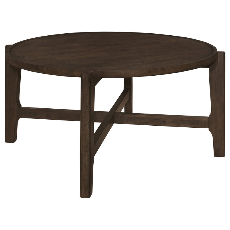 Cota Solid Wood Coffee and End Table Set Dark Brown