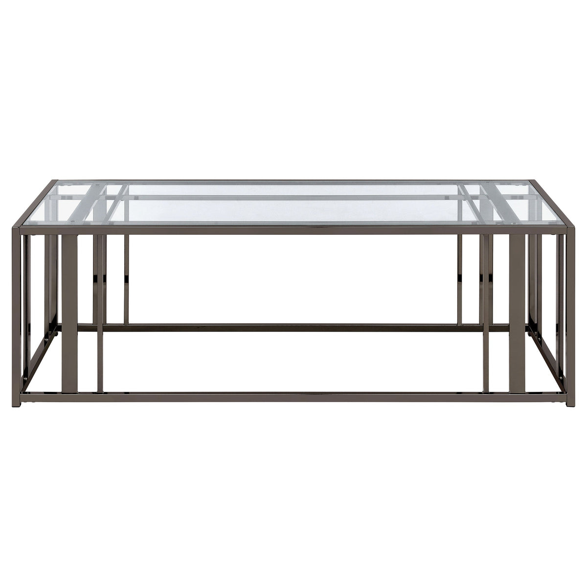 Adri Rectangular Glass Top Coffee Table