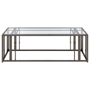 Adri Rectangular Glass Top Coffee Table
