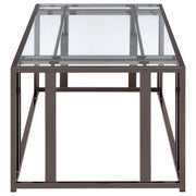 Adri Rectangular Glass Top Coffee Table