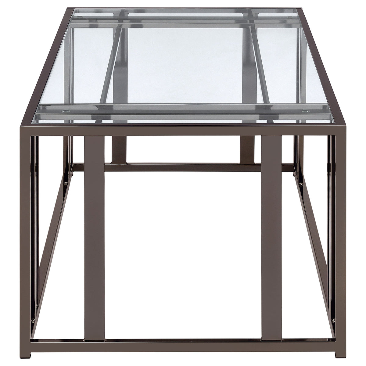 Adri Rectangular Glass Top Coffee Table
