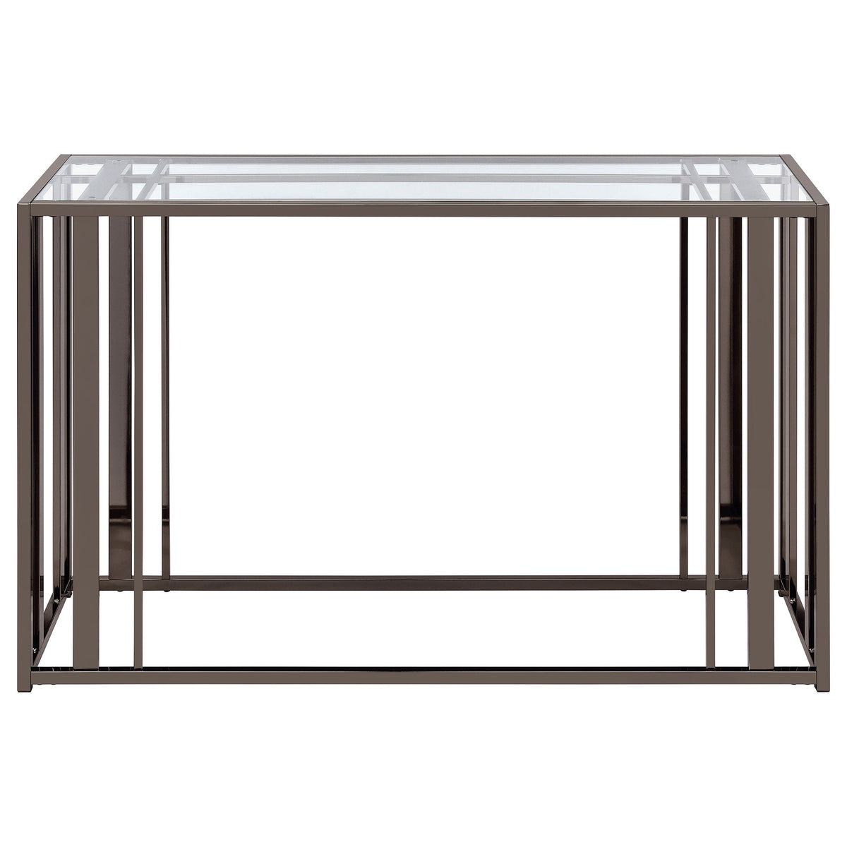 Adri Glass Top Entryway Console Table