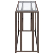 Adri Glass Top Entryway Console Table