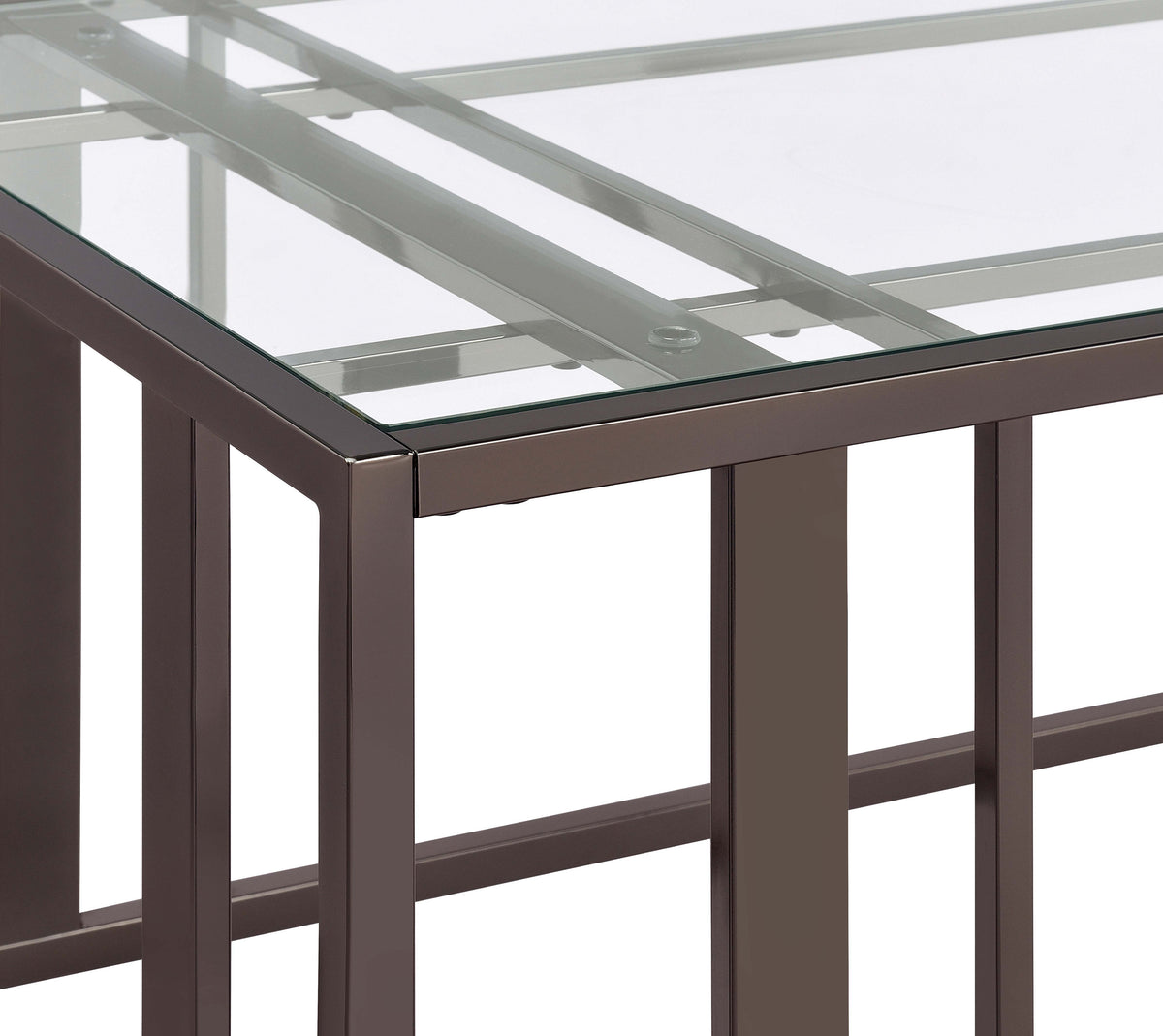 Adri Glass Top Entryway Console Table