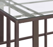 Adri Glass Top Entryway Console Table