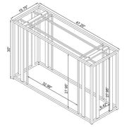 Adri Glass Top Entryway Console Table