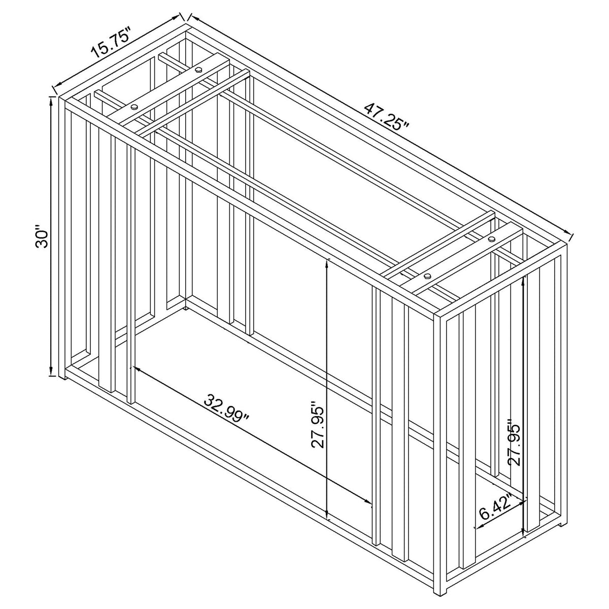 Adri Glass Top Entryway Console Table