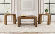 Odilia Solid Wood Coffee and End Table Set Auburn 3-piece