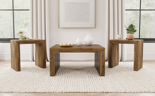 Odilia Solid Wood Coffee and End Table Set Auburn 3-piece
