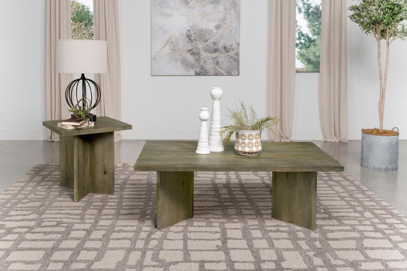 Andando Coffee and End Table Set Mango Brown 2-piece