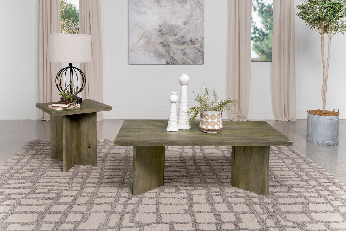 Andando Coffee and End Table Set Mango Brown