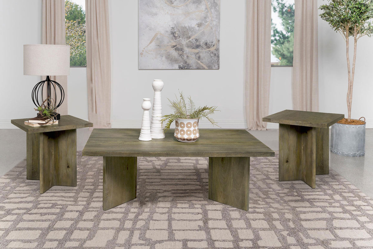 Andando Coffee and End Table Set Mango Brown