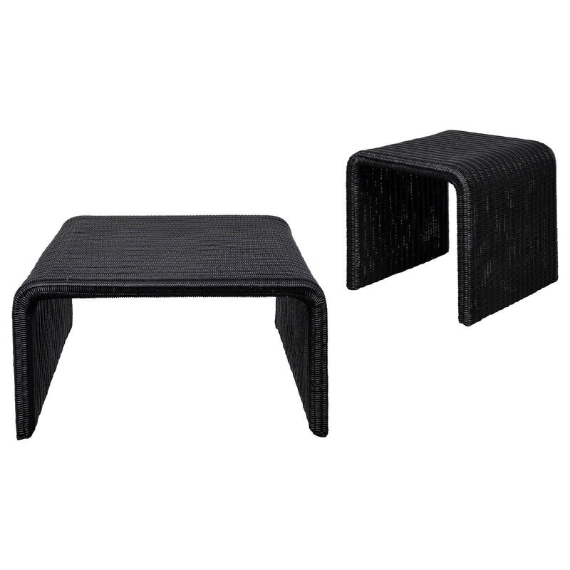 Cahya Rattan Coffee and End Table Set