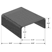 Cahya Woven Rattan Square Coffee Table