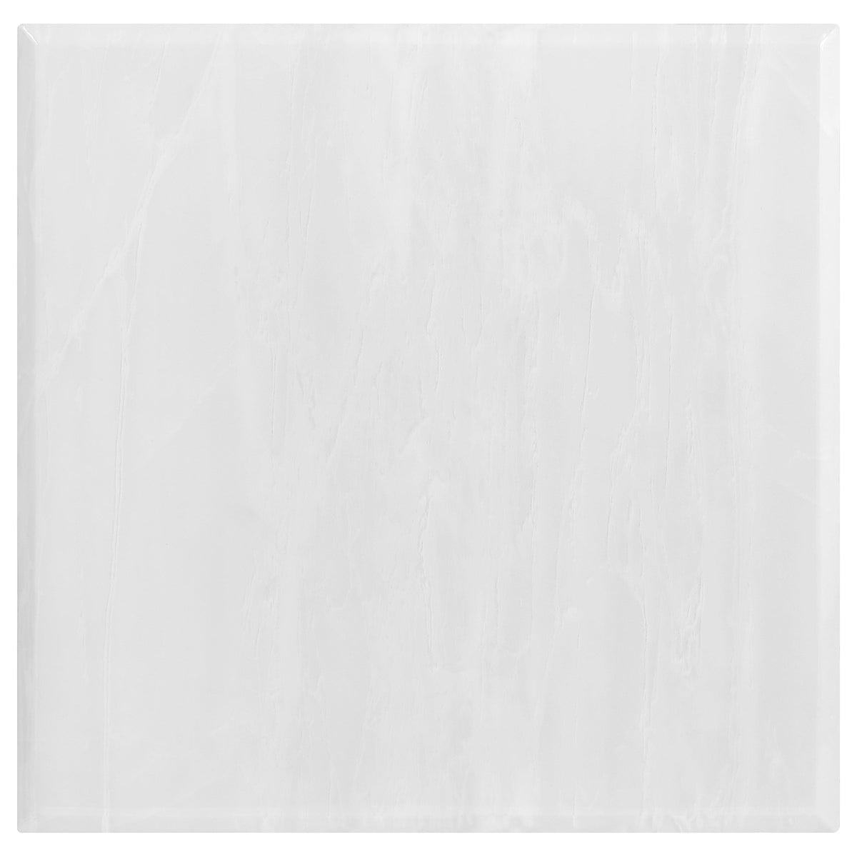 Kerwin Square Stone Top End Table White and Chrome