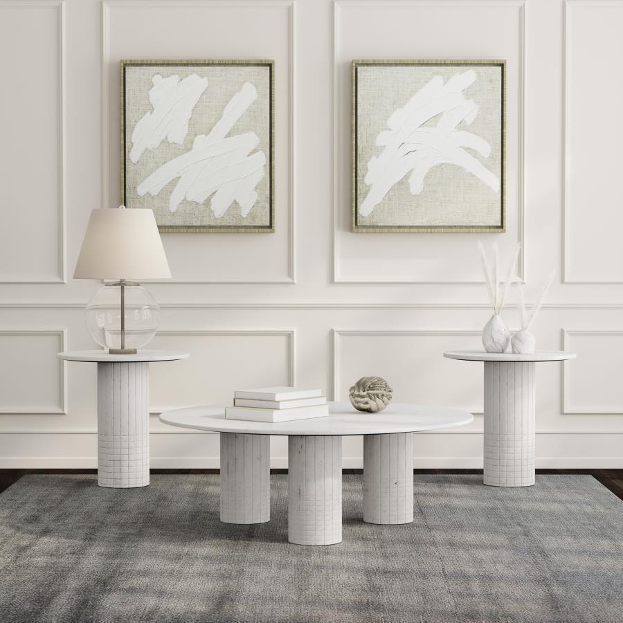 Astoria Marble Coffee and End Table Set 3-piece