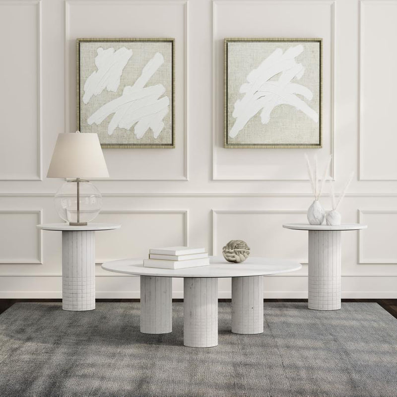 Astoria Marble Coffee and End Table Set 3-piece