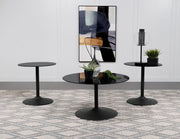 Ganso Round Glass Top Coffee and End Table Set