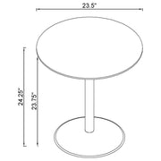 Ganso Round Glass Top Coffee and End Table Set
