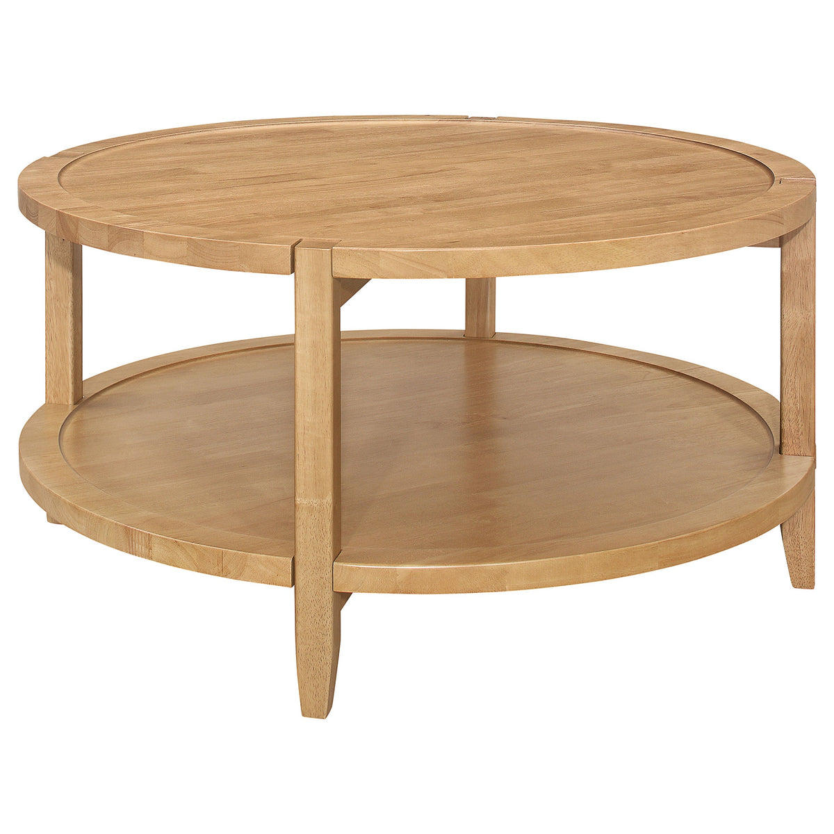 Camillo Round Coffee and End Table Set Maple